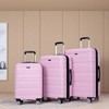 Gulches 3 Piece Luggage Sets PC Lightweight & Durable Expandable Suitcase with Two Hooks, Double Spinner Wheels, TSA Lock, (21/25/29) Pink - 2 of 4
