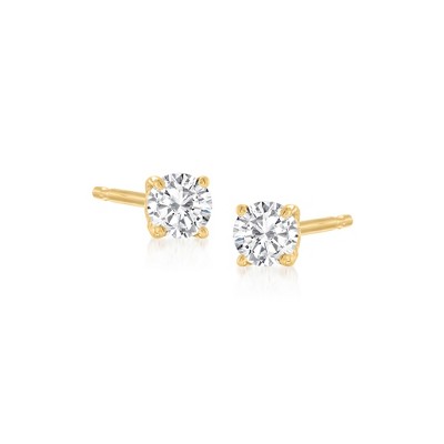 RS Pure by Ross-Simons 0.15 ct. t.w. Diamond Stud Earrings in 14kt Yellow Gold