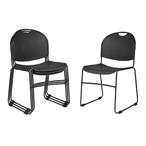 Hampden Furnishings 4pk Naomi Collection Ultra Compact Stack Chair Black - image 1 of 4