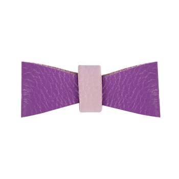 PoisePup – Luxury Pet Dog Bow Tie – Soft Premium Leather Bowtie for Small and Large Dogs - Lavish Lavander