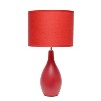 Oval Bowling Pin Base Ceramic Table Lamp - Simple Designs