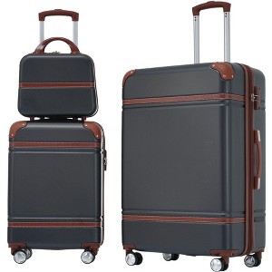 20"/24"/28" Hardshell Luggage, Lightweight Spinner Suitcase with TSA Lock, with/without Cosmetic Case 4M -ModernLuxe - 1 of 4