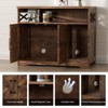 Cat Litter Box Enclosure, Hidden Litter Box Furniture with Scratch Pad - 3 of 4