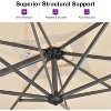 PURPLE LEAF 9' X 11.5' Patio Umbrella Outdoor Cantilever Rectangle Umbrella Aluminum Umbrella with 360-degree Rotation for Garden Pool Patio - 3 of 4