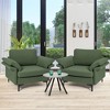 Costway Set of 2  Upholstered Single Sofa  Fabric Accent Armchair Metal Legs - 2 of 4