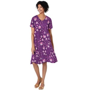 Woman Within Plus Size Short Crinkle Dress - 1 of 4