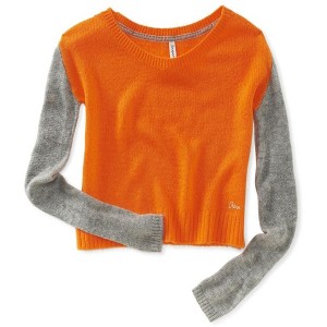 Aeropostale Womens Colorblocked Sleeve Crew Knit Sweater - 1 of 1
