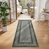 Indoor Modern Bordered Solid Color Area Rugs for Bedroom Living Room Easy Care Washable Soft Low Pile Non Slip Foldable Carpet - 4 of 4