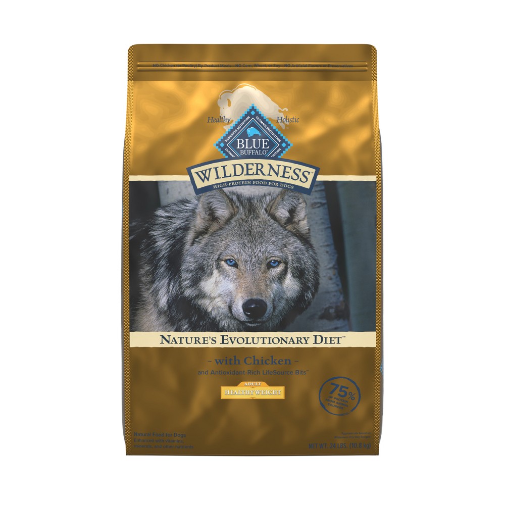Photos - Dog Food Blue Buffalo Healthy Weight Adult Dry  with Chicken Flavor - 24lbs 