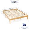 Solid Wood Platform Bed Frame with Wooden Slat Support, Wood color - 3 of 4