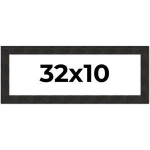 PosterPalooza | Panoramic Contemporary Black Picture Frame - UV Acrylic, Foam Board Backing, Hanging Hardware - 1 of 4