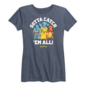 Women's - Pokémon - Gotta Catch 'Em All Group Short Sleeve Graphic T-Shirt - 1 of 4