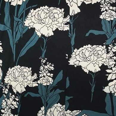 black ivory floral