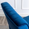 Velvet Mid-Century Modern Accent Chairs Set of 2 with Channel Tufting, Plush Seat and Solid Wood Legs - 4 of 4