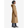 Jessica London Women's Plus Size Double Breasted Long Trench Raincoat - 4 of 4
