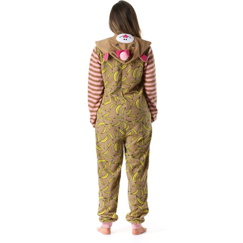 Just Love Womens One Piece Monkey Adult Onesie Hooded Pajamas, 5 of 6