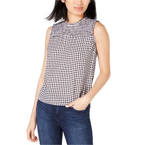 maison Jules Womens Smocked Sleeveless Blouse Top - 1 of 1