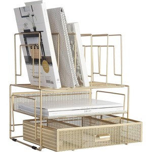 Blu Monaco Desk Organizer with File Sorters & Drawer - 1 of 4