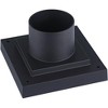 John Timberland 5 3/4" Wide x 3 1/2" High Modern Post Light Mount Adapter Porch House Exterior Outside Set of 2 Weatherproof Black Metal Front Door - 2 of 4