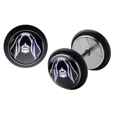 Men's Star Wars Empire Strikes Back Emperor Palpatine Graphic Stainless Steel Screw Back Stud Earrings