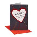 Valentine's Day Card for Husband Heart with Lettering