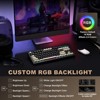 MaseiKar YZ87 Gasket Mechanical Keyboard,TKL Wireless Hot Swappable with 5-Layer Padding, BT5.0/2.4G/USB-C NKRO RGB Backlit(Black, Milk Switch) - 4 of 4