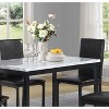 Vynxaria Metal Dining Table ¨C Off-White Faux Marble Top for Space-Saving Elegance - 2 of 3