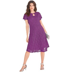 Roaman's Keyhole Lace Dress - 1 of 4