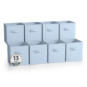 Sorbus Pastel 13 Inch 8 Pack Sturdy Collapsible Fabric Storage Cubes with Handle - for Organizing Clothes, Toys, Books, Shelves & more - 1 of 4