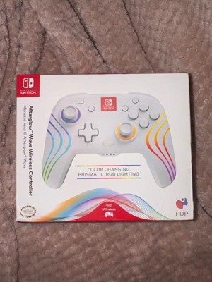 Nintendo Switch White Afterglow Wave Wireless Controller