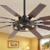 Airsurfer 60" Walnut Ceiling Fan with 10 Blades, Reversible Motor & Memory Function, Remote Control Included - 2 of 4