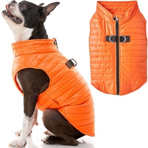 Gooby Puffer Vest Dog Jacket Orange, Large - 1 of 1
