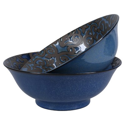 BIA Cordon Bleu Set of 2 8" Ellyn Dining Bowls Blue