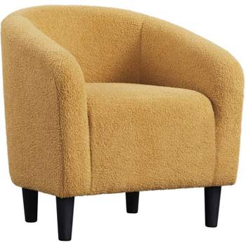 Yaheetech Upholstered Armchair Accent Barrel Chair