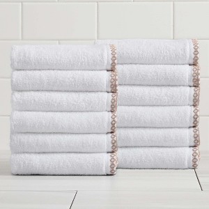 Boho Border Cotton Quick-Dry Towel Set - Great Bay Home - 1 of 4