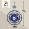 Okuna Outpost Evil Eye Wall Hanging, Turkish Amulet Decoration (Blue Glass, 5 Inches) - 3 of 4