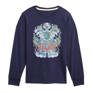 Boys' - Pokémon - Water Starters Group Long Sleeve Graphic T-Shirt - 1 of 4