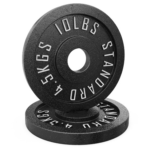 Philosophy Gym Set of 2 Standard Cast Iron Olympic 2-inch Weight Plates (45  LB each)