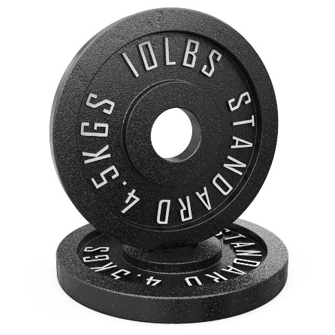 25 LB Cast Iron Olympic Plates, Sold In Pairs, Classic Weight