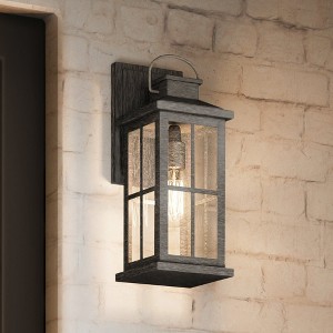 Urban Ambiance Luxury Transitional Outdoor Wall Sconce 14.25''H x 6''W,  Aged Pewter Finish,  Anaheim Collection, UHP1295 - 1 of 4