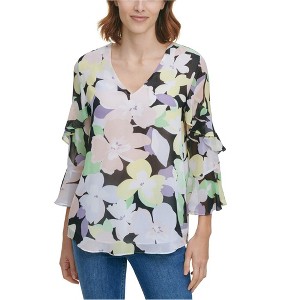 Calvin Klein Womens Floral Pullover Blouse - 1 of 1