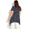 Avenue Women's Plus Size Hankey Hem Print Tunic - 4 of 4