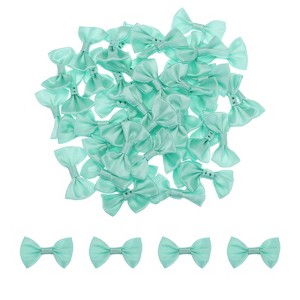 Unique Bargains Fabric Craft DIY Gift Packaging Accessories Satin Mini Ribbon Bows 100 Pcs - 1 of 4