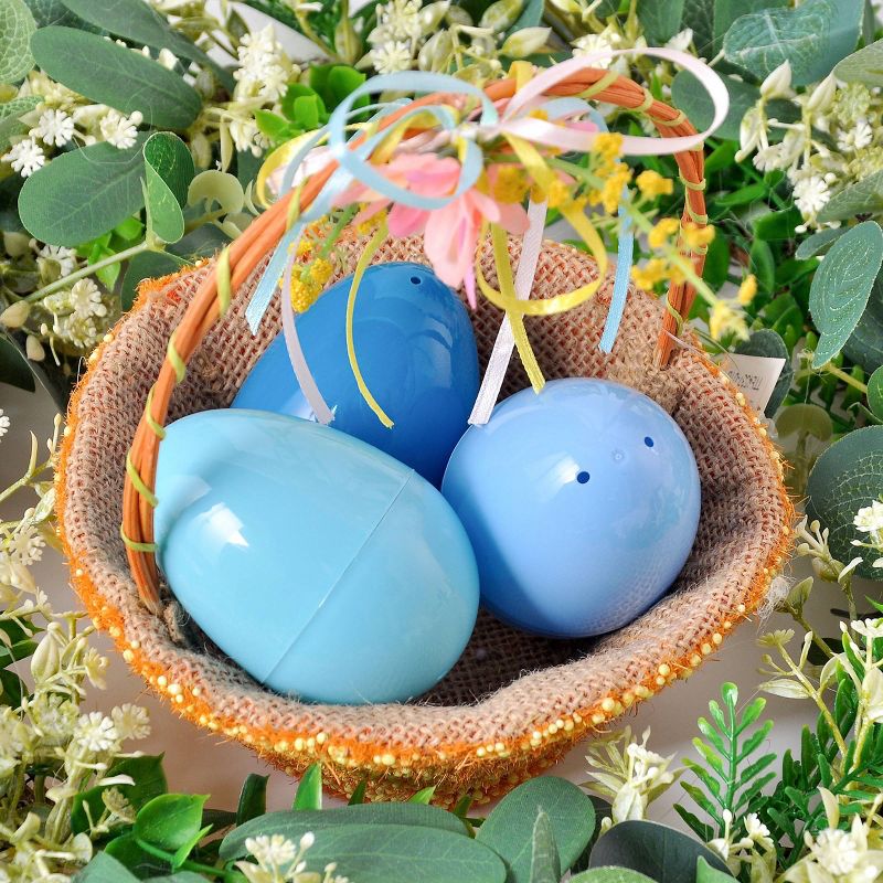 6ct Plastic Easter Eggs Cool Colorway Shades of Blue - Spritz&#8482;, 2 of 7