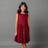 Hope & Henry Girls' Asymmetrical Bow Sateen Party Dress, Kids - image 3 of 4