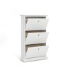 Tvilum, Sonoma 3 Drawer Shoe Cabinet, White - 3 of 4