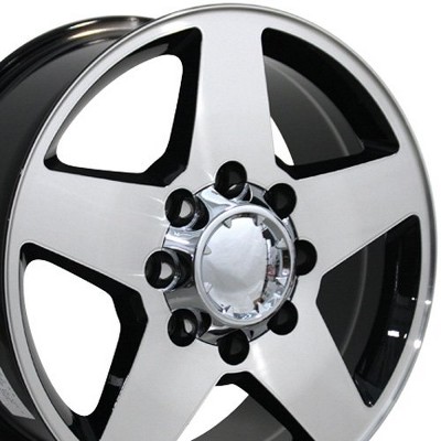 OE Wheels LLC CV91A-20085-8650-12MB Black Machined Wheel Painted (20 x 8.5 inches /8 x 165 mm, 12 mm Offset)