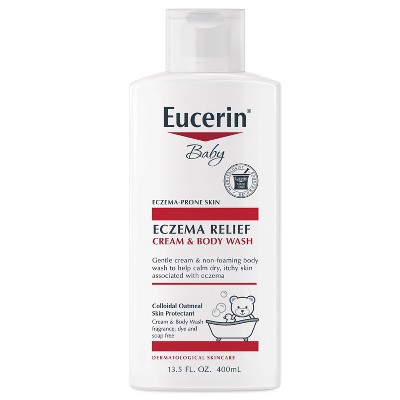 Eucerin Baby Eczema Relief Cream and Body Wash Gentle Cleanser - 13.5 fl oz