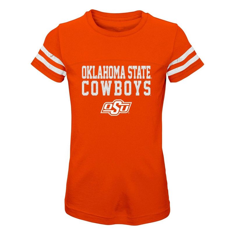 NCAA Oklahoma State Cowboys Girls&#39; Striped T-Shirt, 1 of 2