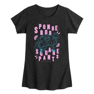 Girls' - SpongeBob SquarePants - Taco SpongeBob SquarePants Fitted Short Sleeve Graphic T-Shirt - 1 of 4